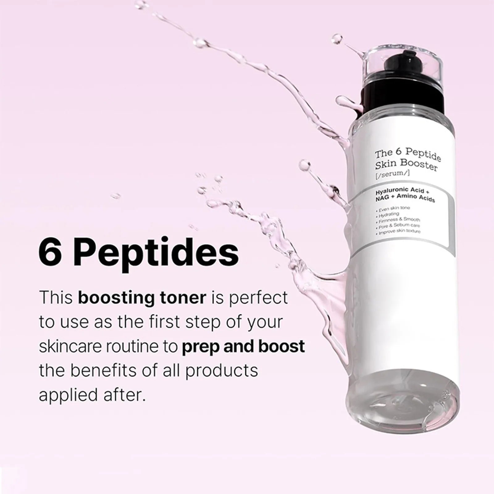 6 Peptides Skin Booster – Advanced Hydration & Blemish Control Facial Fluid