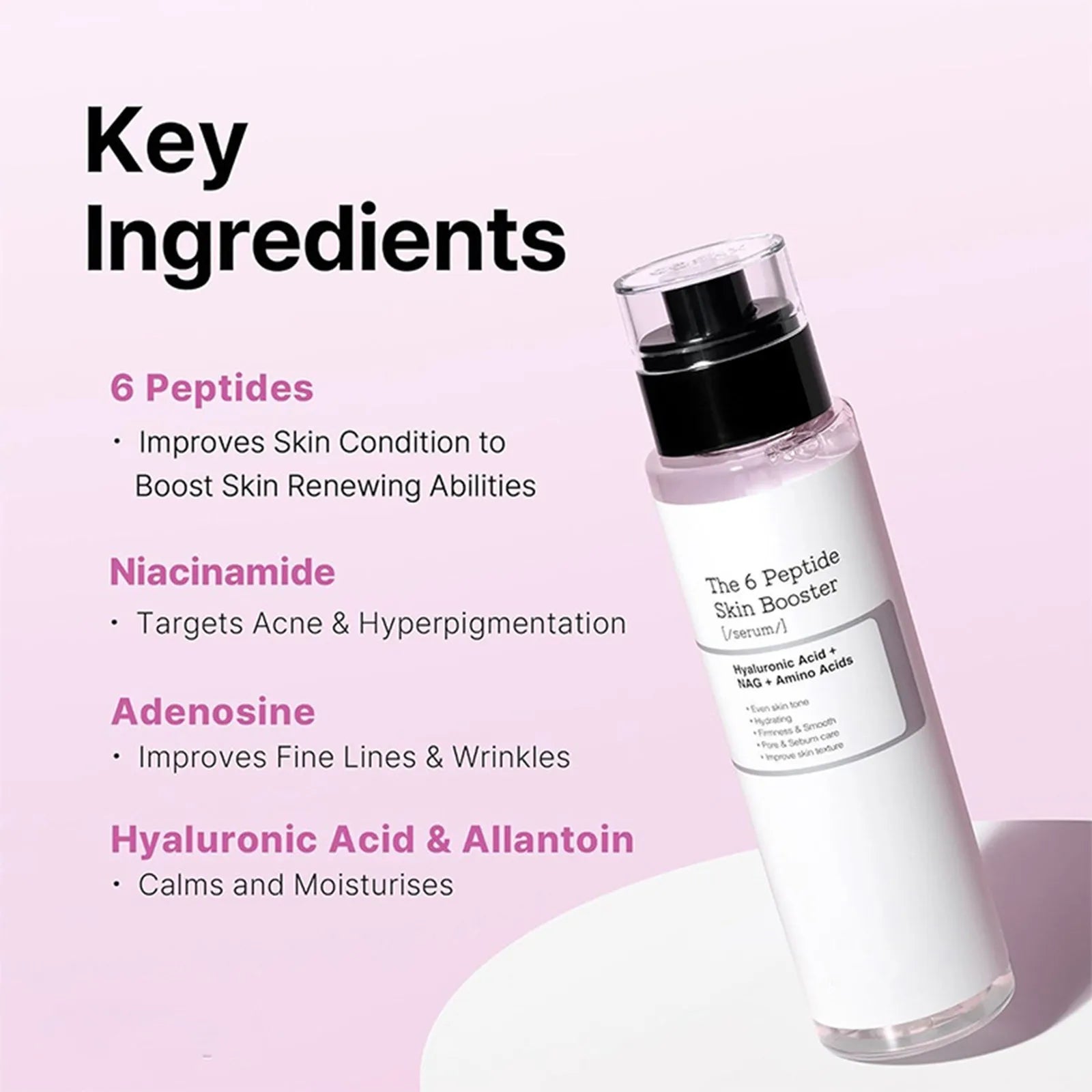 6 Peptides Skin Booster – Advanced Hydration & Blemish Control Facial Fluid