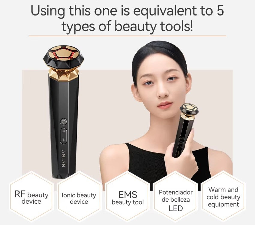 Experience luxury skincare at home with the ANLAN Pro 18K Gold Multifunctional Skin Care Device – Upgraded Version.