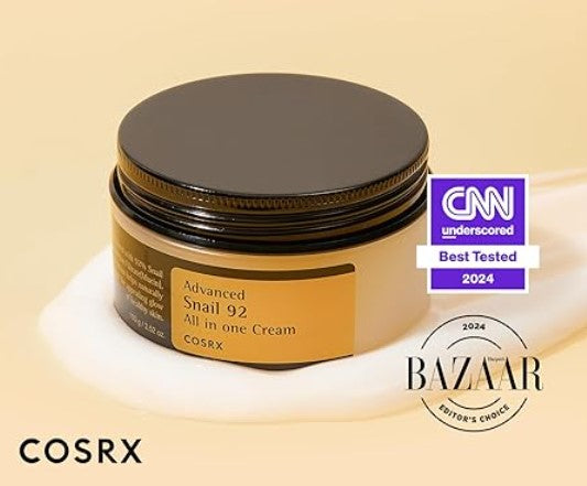 Cosrx Advanced Snail 96 Mucin Power Repair Essence Toner Cream for deep hydration and skin brightening.