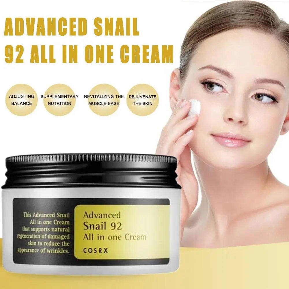 Cosrx Advanced Snail 96 Mucin Power Repair Essence Toner Cream hydrates and brightens for healthy, nourished skin.