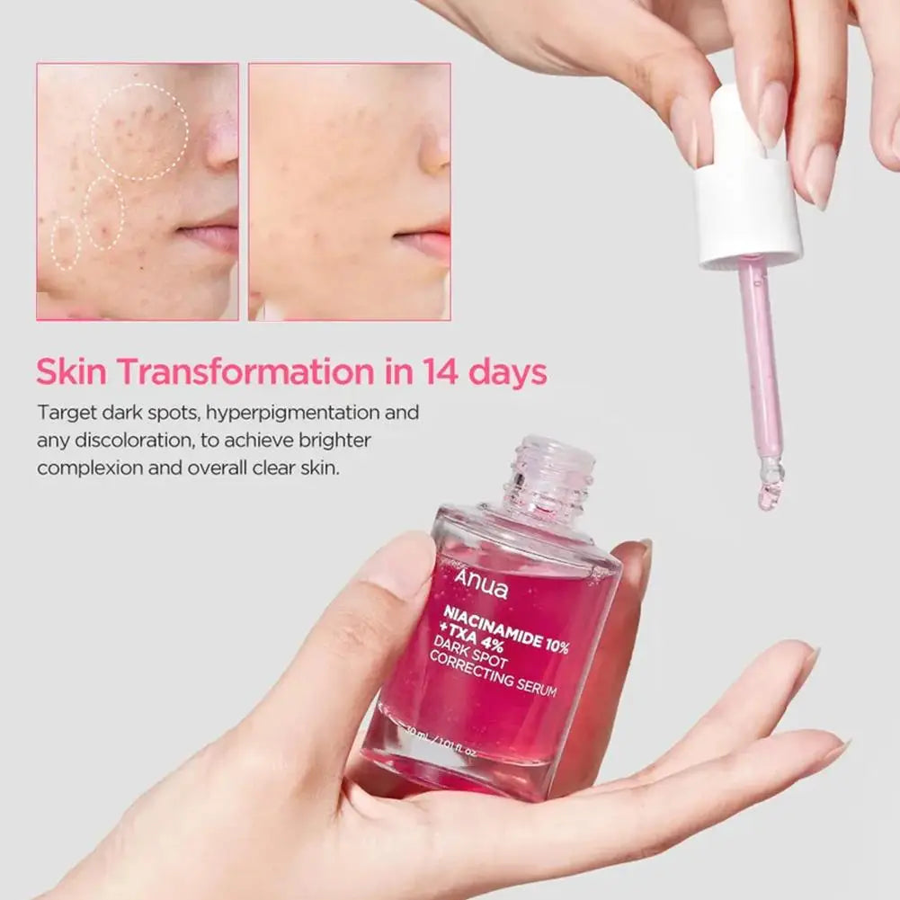 Anua Niacinamide 10% TXA 4% Serum – Fade Dark Spots, Even Skin, promoting a brighter, clearer complexion and rejuvenation.