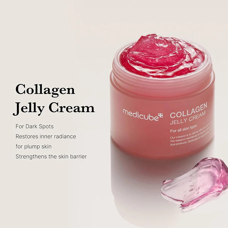 2025 New Collagen Jelly Cream Niacinamide Hydrolyzed Whitening Brightening Moisturizer Collagen Korean Skincare Products 3.88OZ.