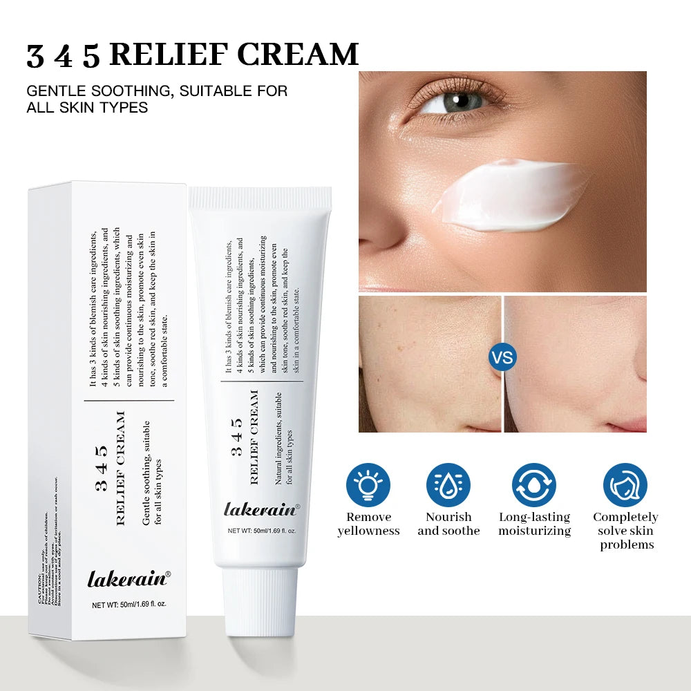 345 Relief Cream – Moisturizing, Blemish-Reducing by Lakerain soothes and hydrates for a radiant, youthful complexion.